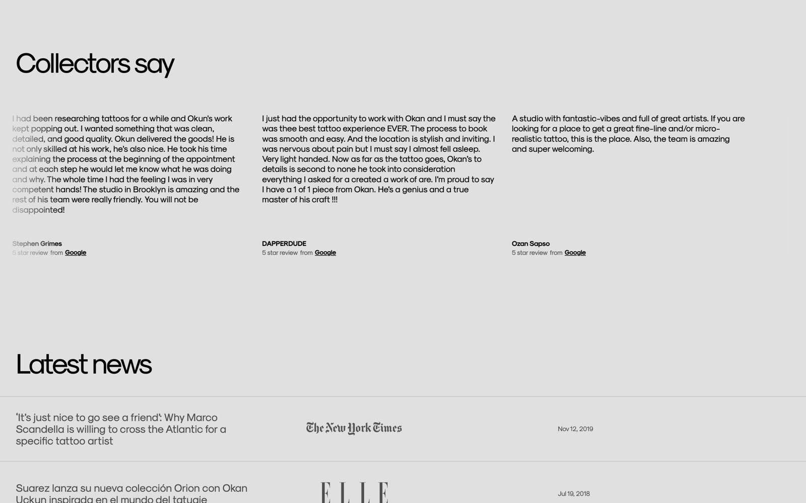 Collectors comments with quotes from Stephen Olivers, opandrizzle, and Gwen Space. Latest news section below.