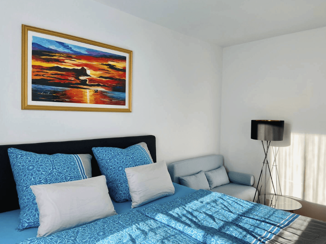 Ferienwohnung Markgrafenheide Schlafzimmer