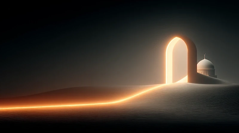 our portal infront of the mosque. showcasing that we are supporting our clients