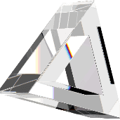 Isometric glass design triangle