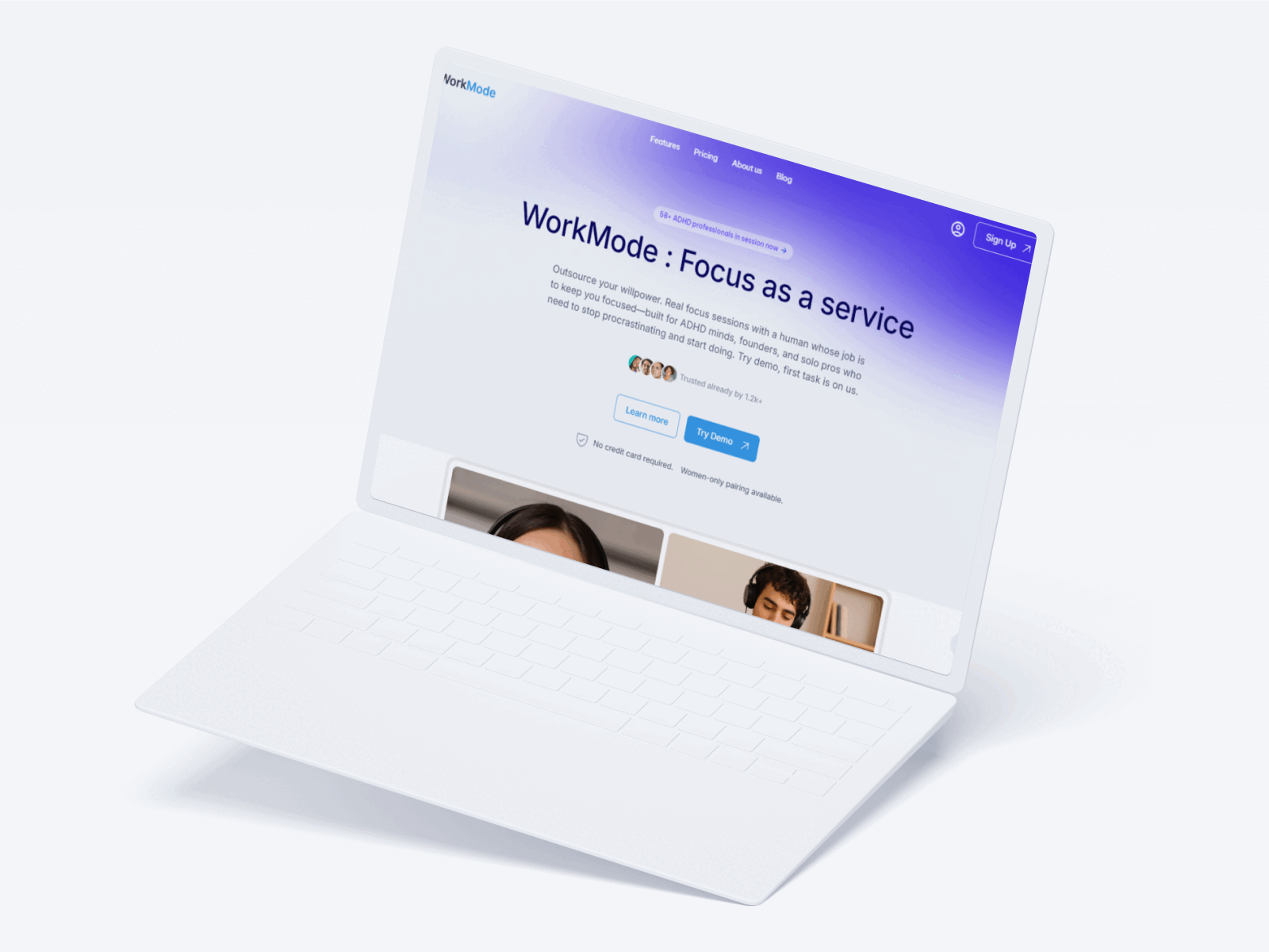 gif of productivity startup screens