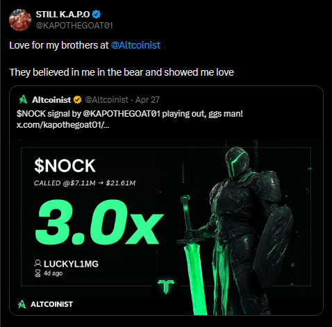 Twitter testimonial screenshot