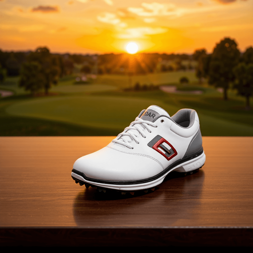 product photography of a pair of golf shoes
