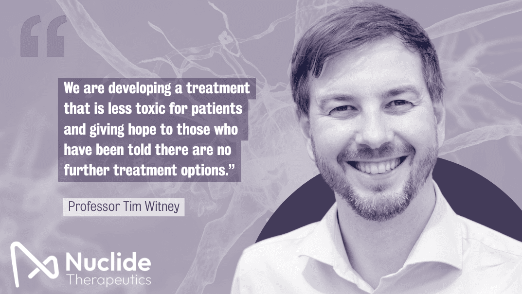 CSO Tim Witney describing Nuclide Therapeutic's mission