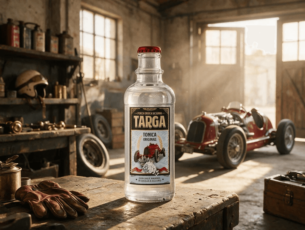 Targa packaging architecture extending one beverage brand across formats and flavors
