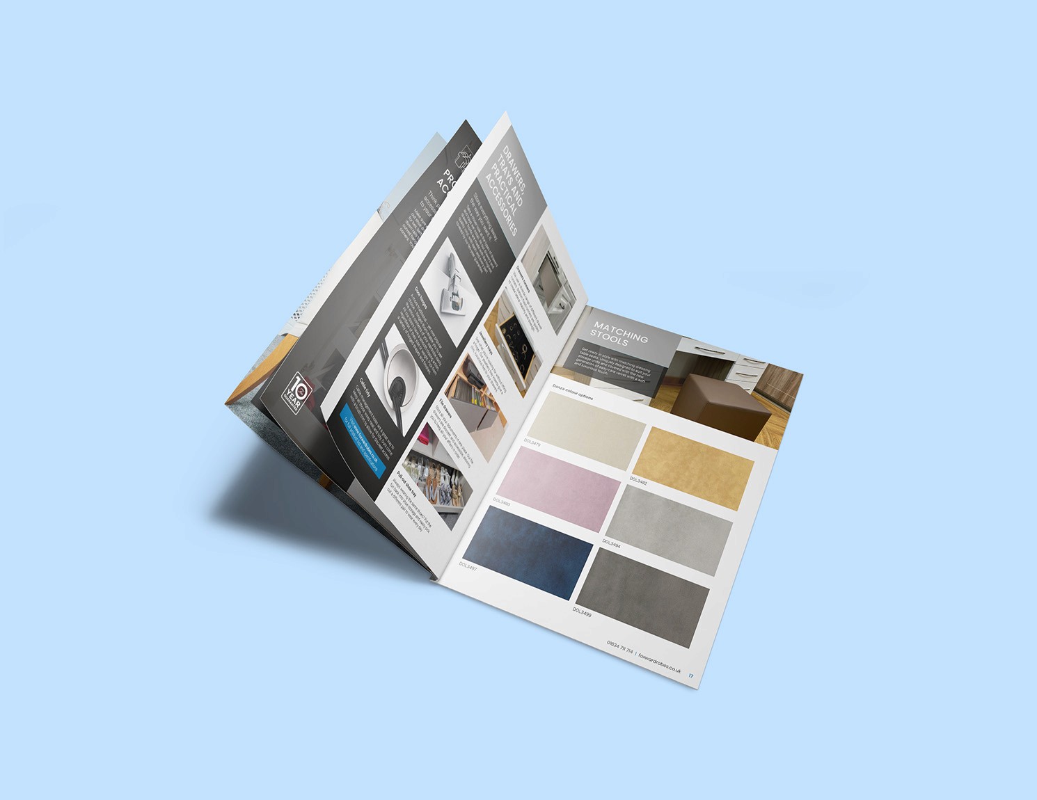 Product brochure for a bespoke wardrobe manufacturer