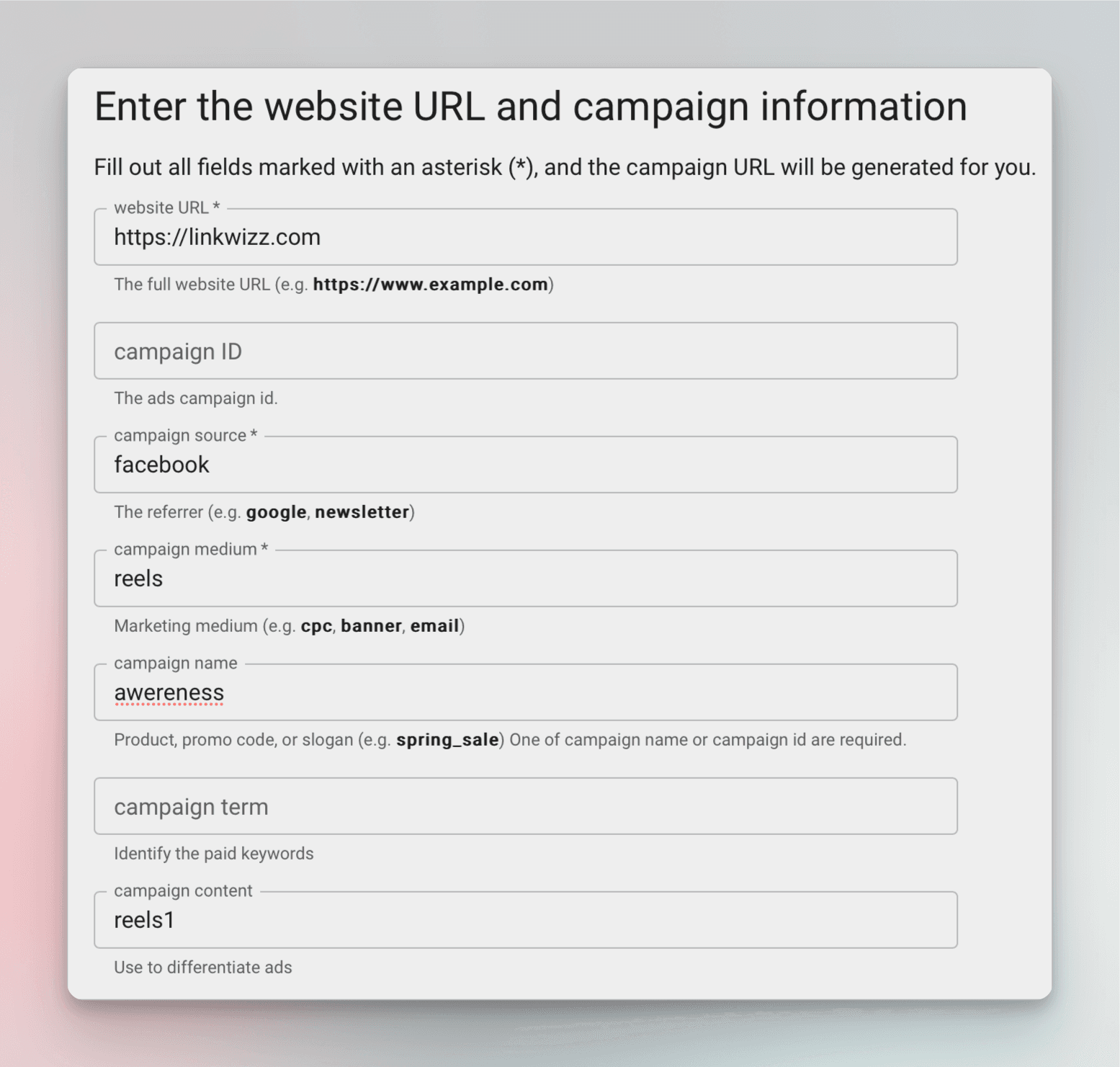 Campaign URL Builder