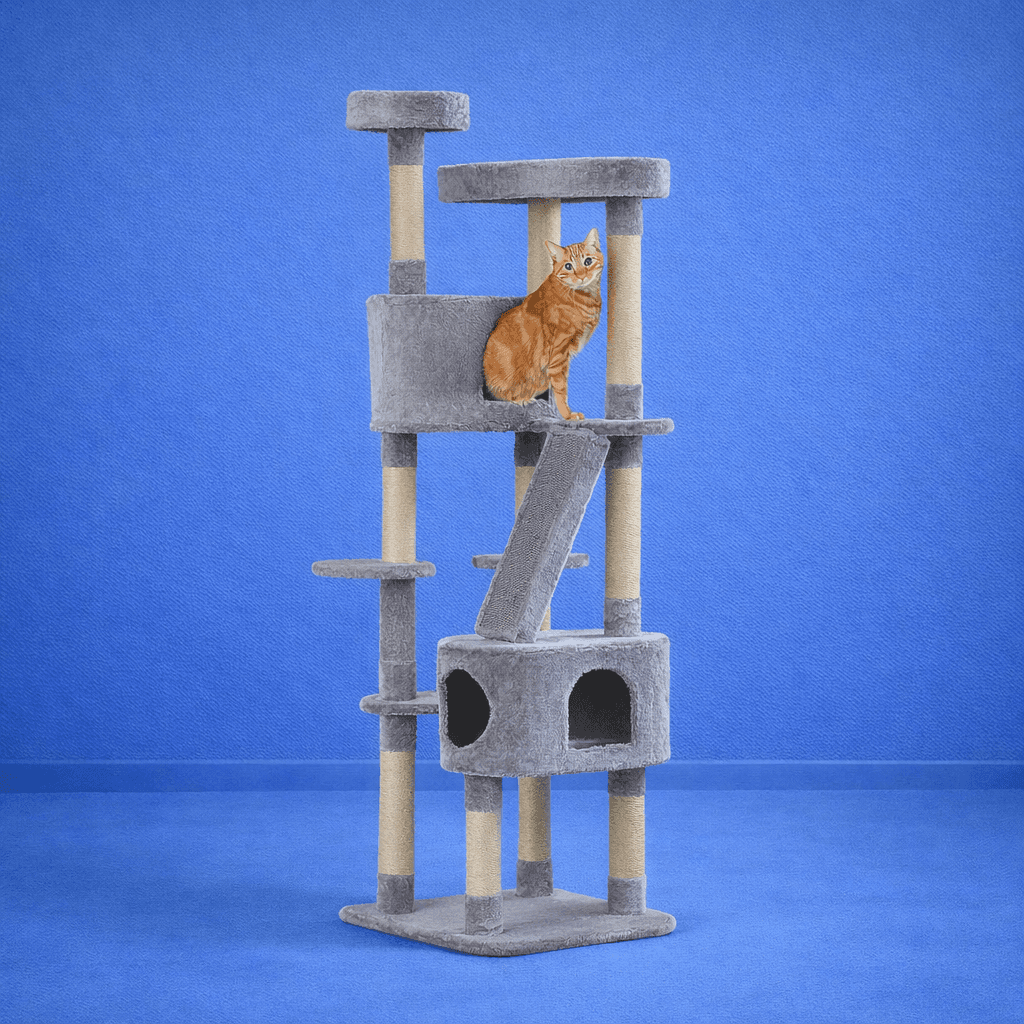 Whisker Cat Tower cat trees with compact platform levels.