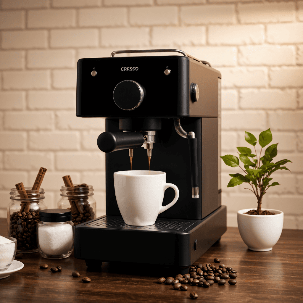product photography of espresso machine