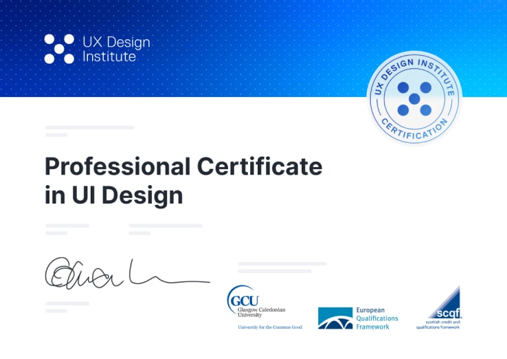 UI Design certificate