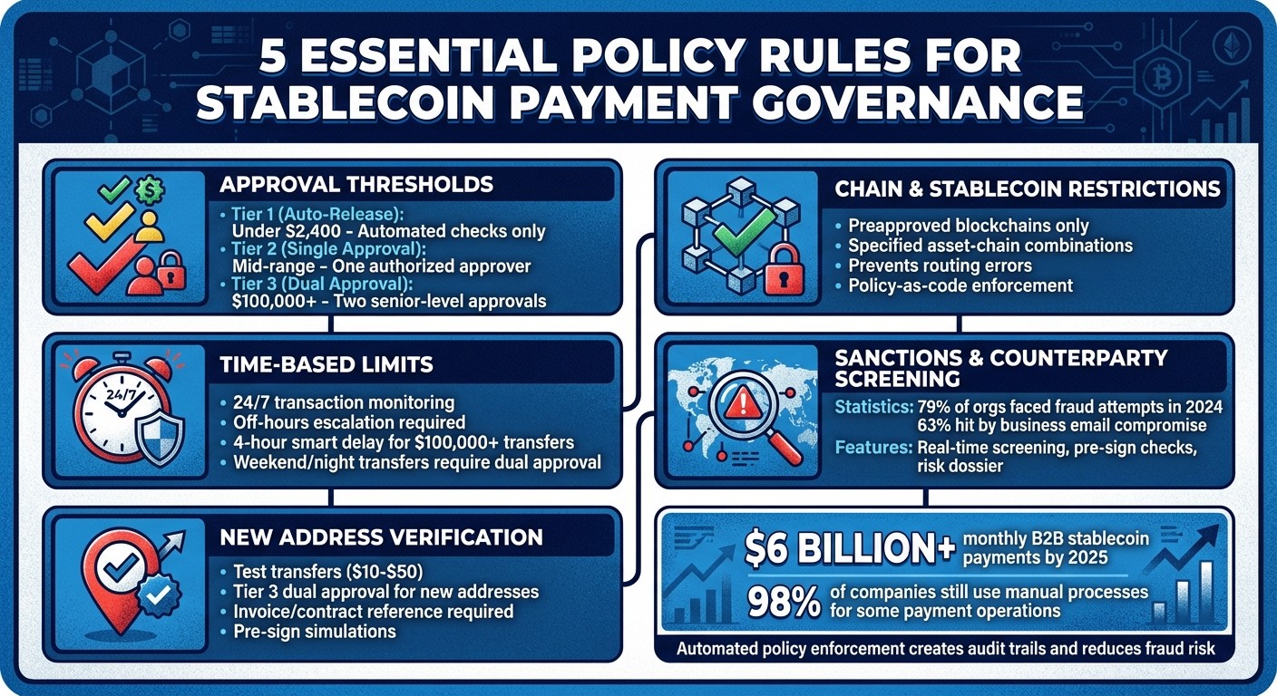 5 Essential Policy Rules for Stablecoin Payment Governance