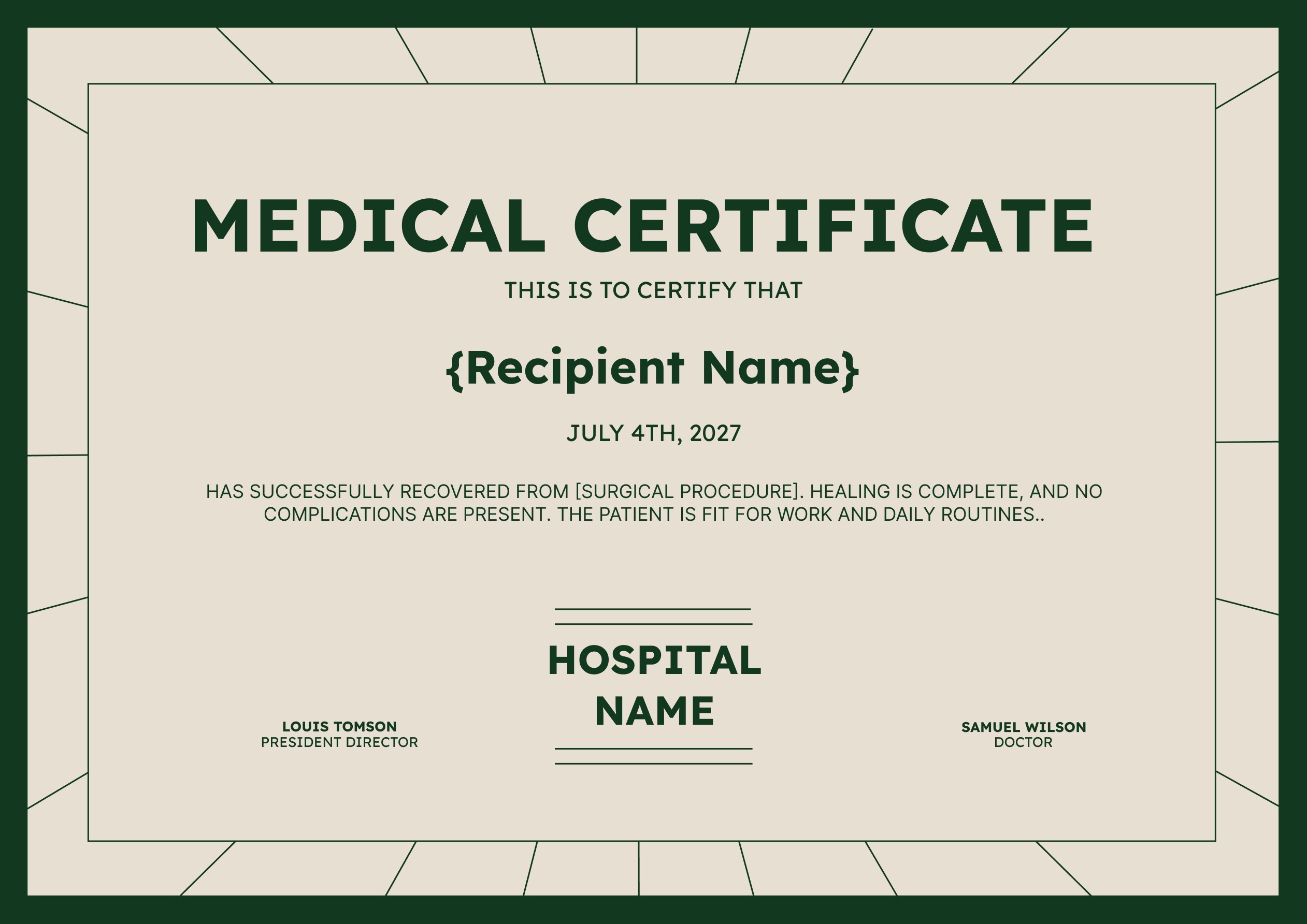 Wauld - Minimalistic and Modern Medical certificate template