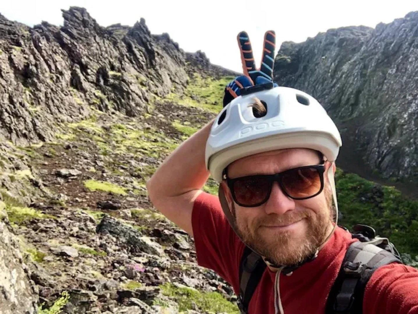Runar the mountain bike guide takes a selfie