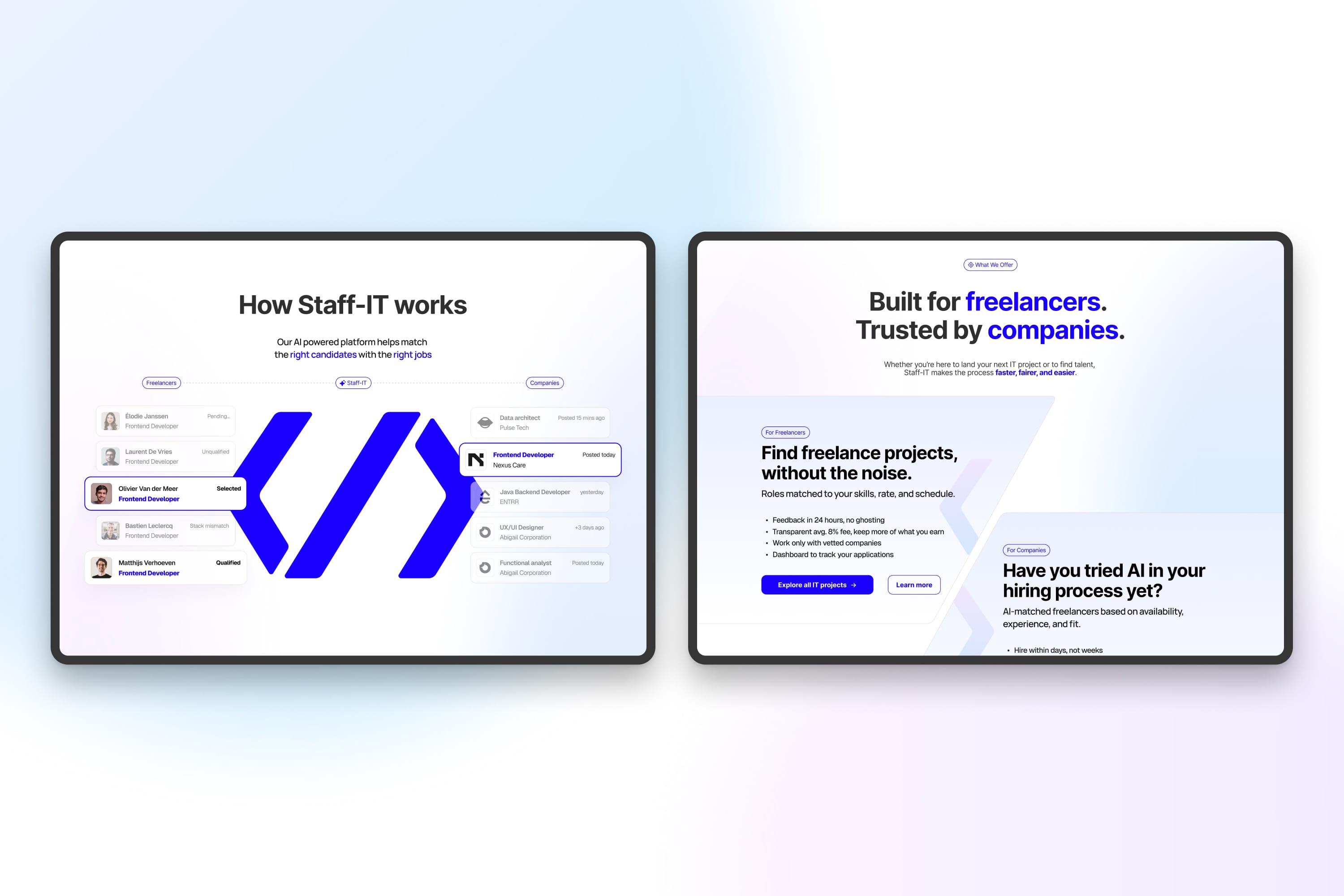 Streetside billboard with flyposters of the Batch.Works brand and illustrations