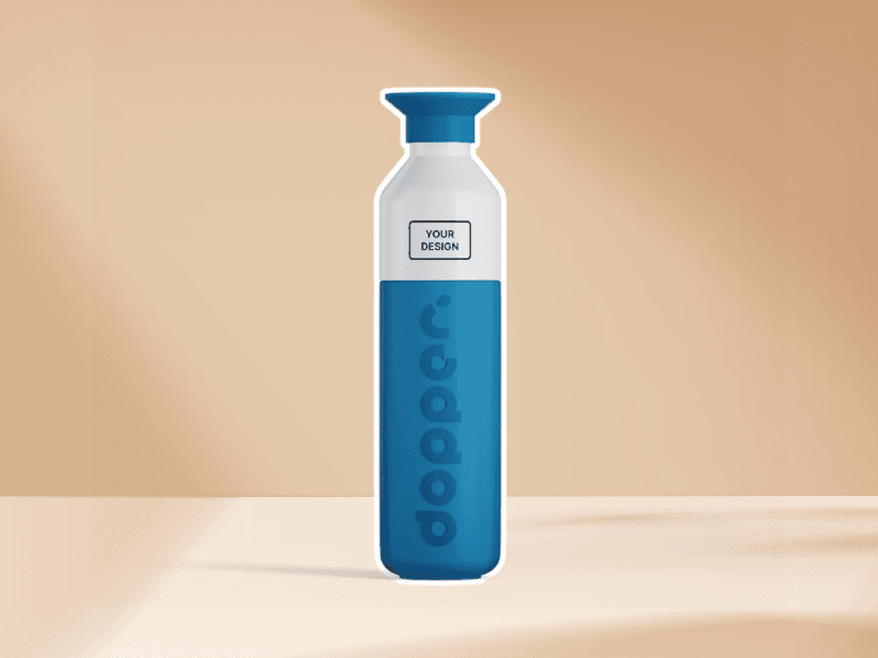 Blue white Dopper bottle