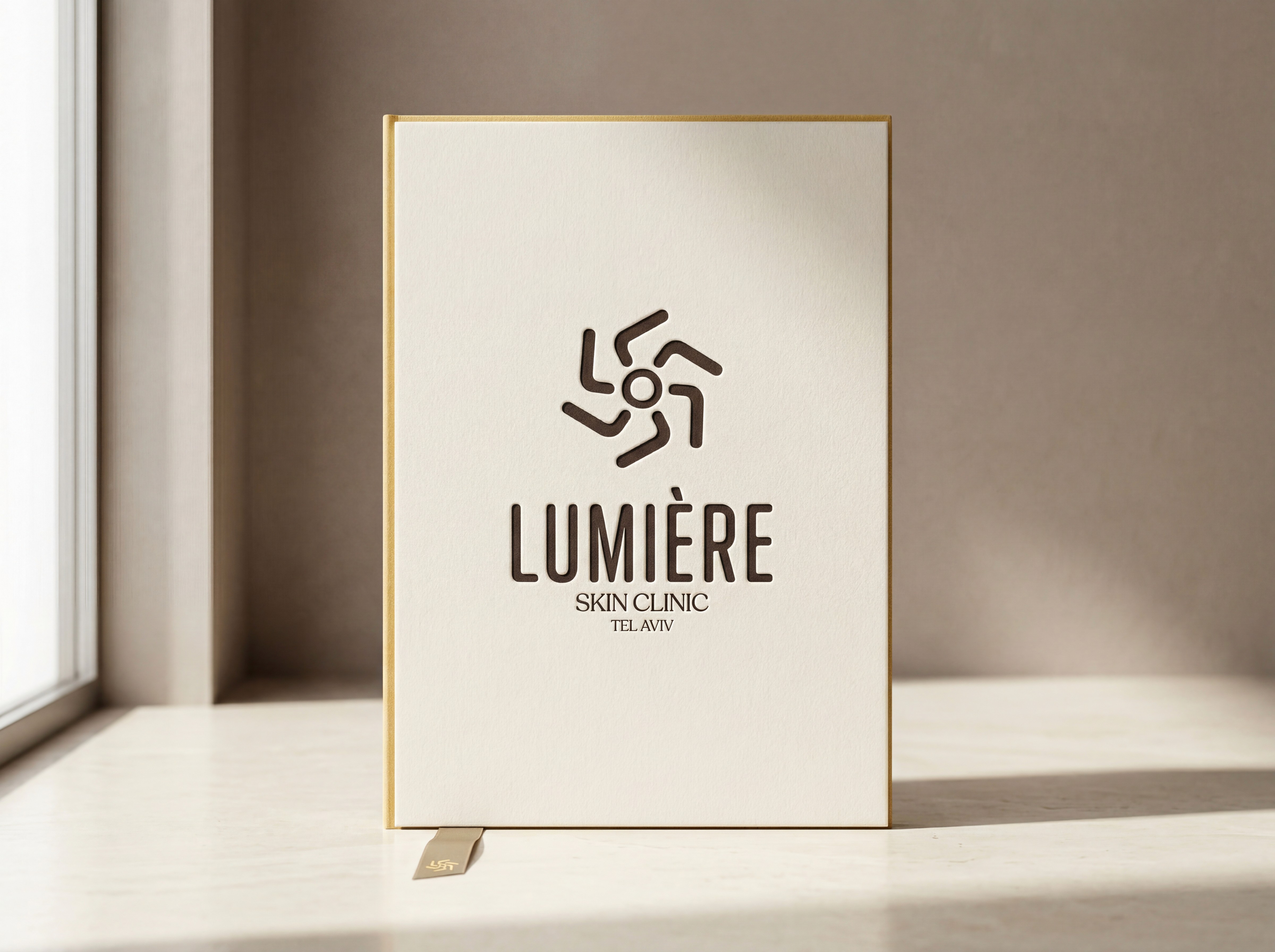 Lumière Skin Clinic, illuminated clinic sign mockup