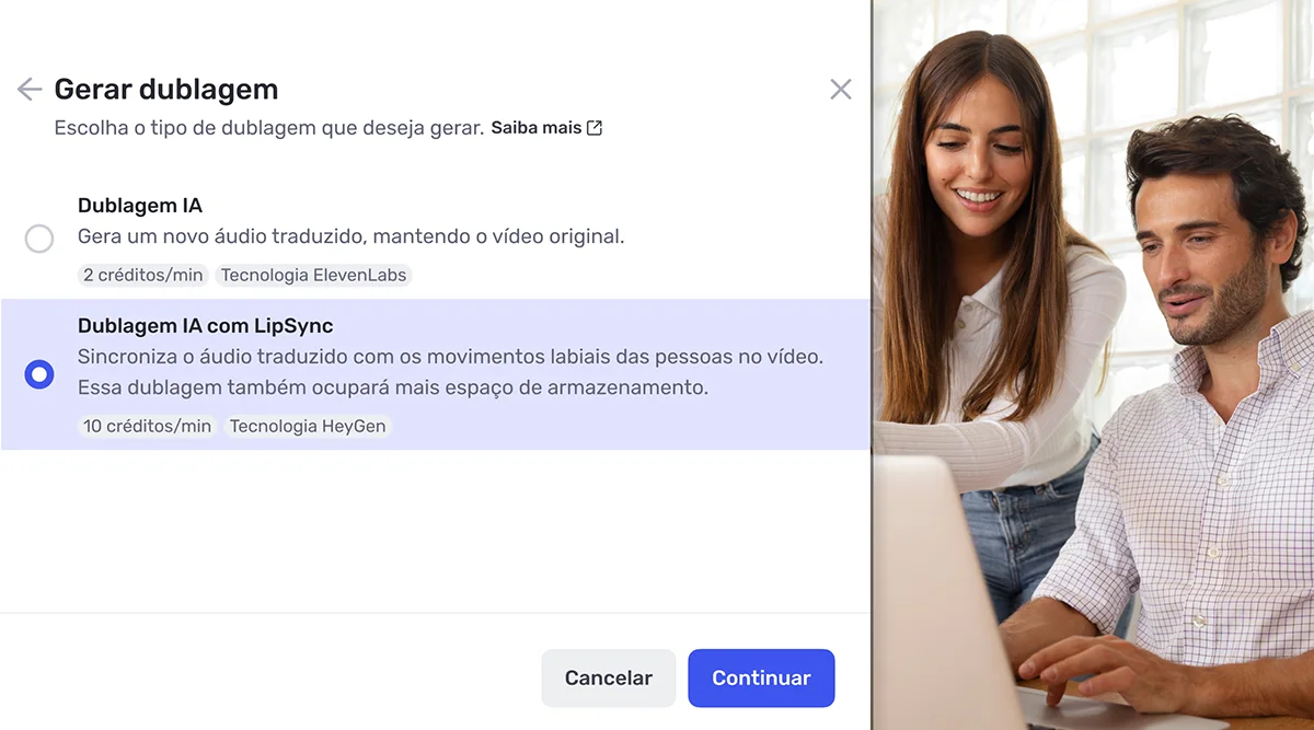 Passo a passo para gerar dublagem com IA na Panda Video