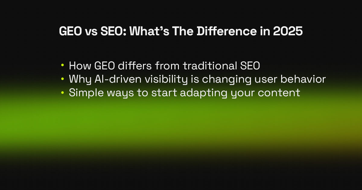 GEO vs SEO what's the difference in 2025