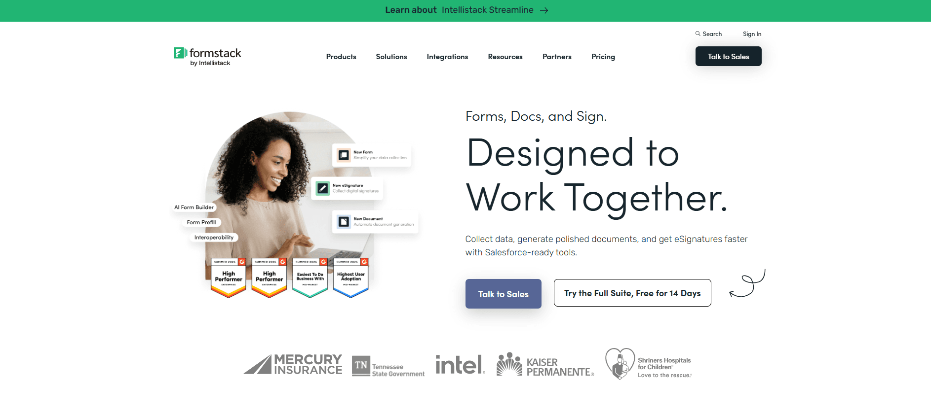 Formstack homepage