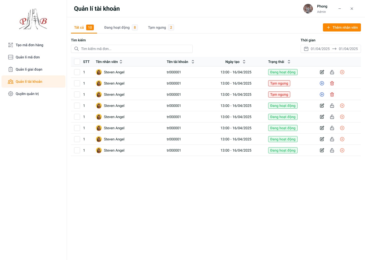 Results inquiry: persona's results