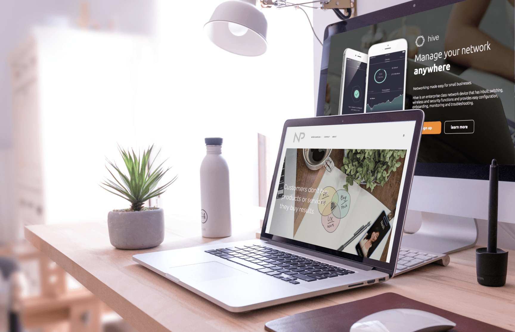 Dynamic picture of a cyclist riding downhill