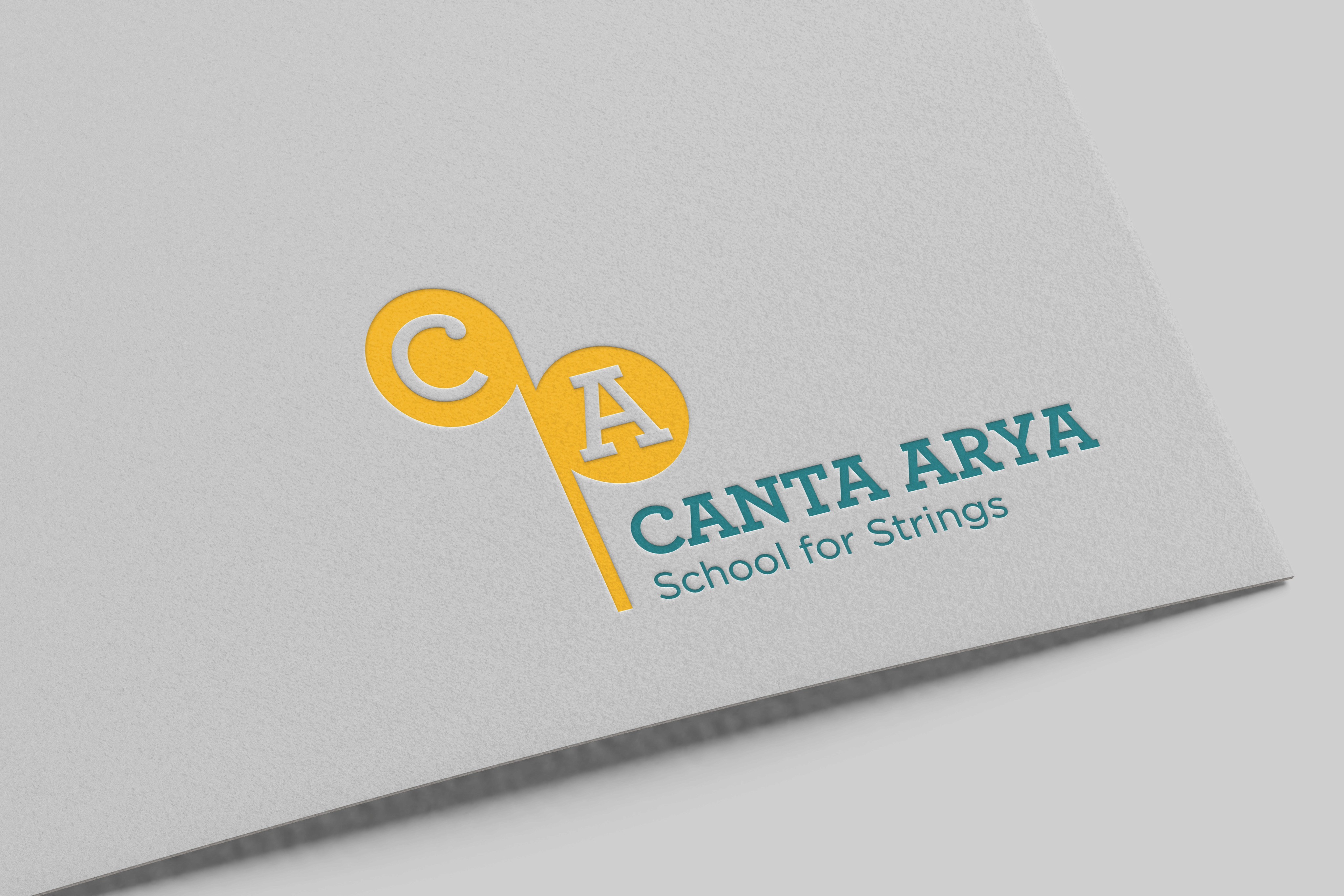 The company's logo cenetered on white paper on a grey background.