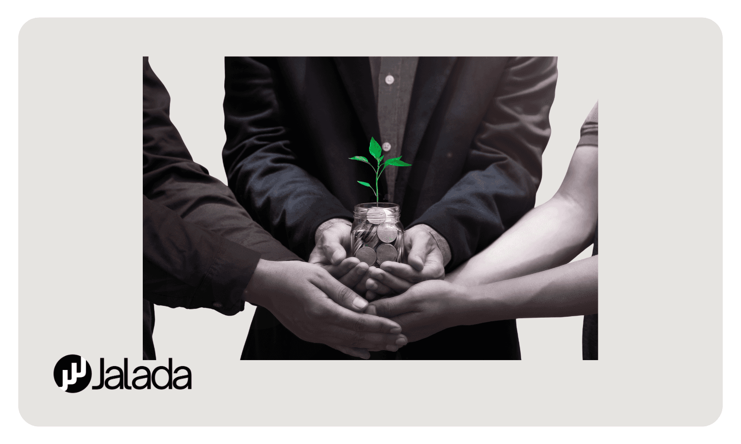 Three People holding Plant