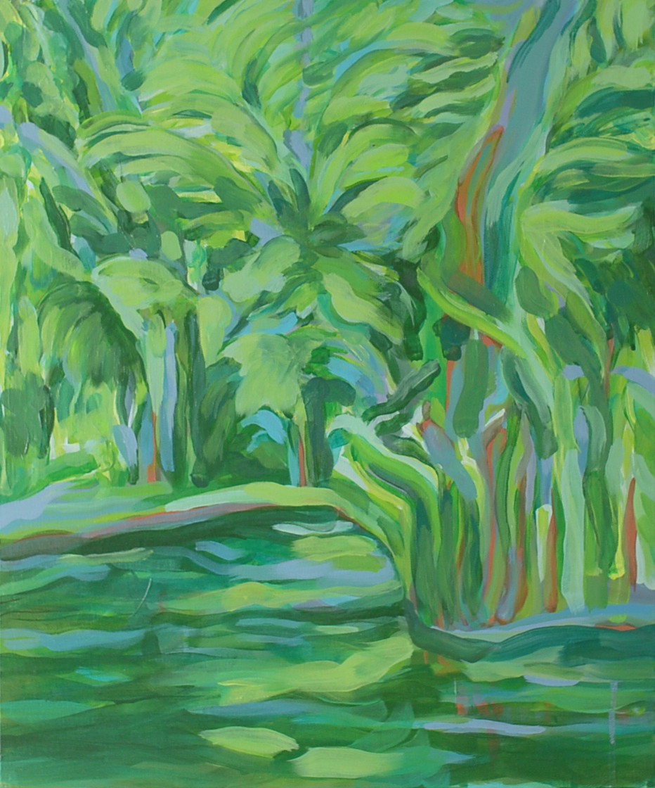 Jardin des Plantes, Acrylique sur toile, 55 x 46 cm, 2020