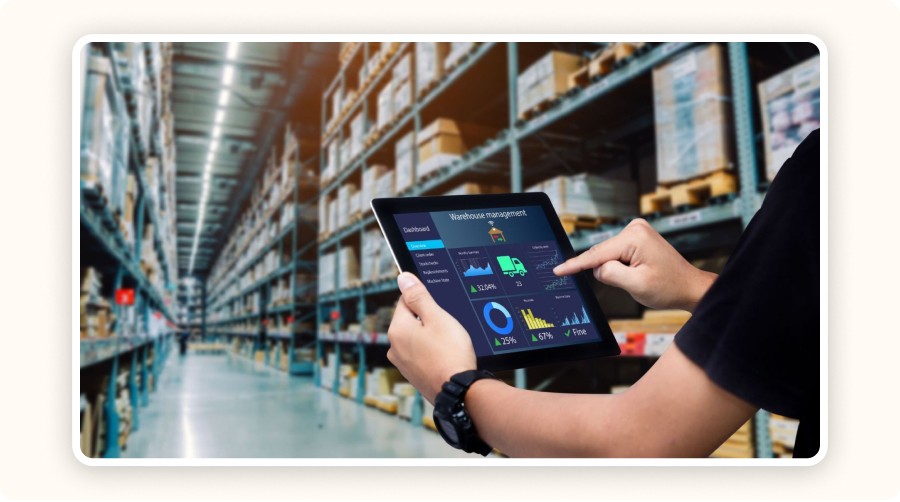 warehouse dashboard tablet