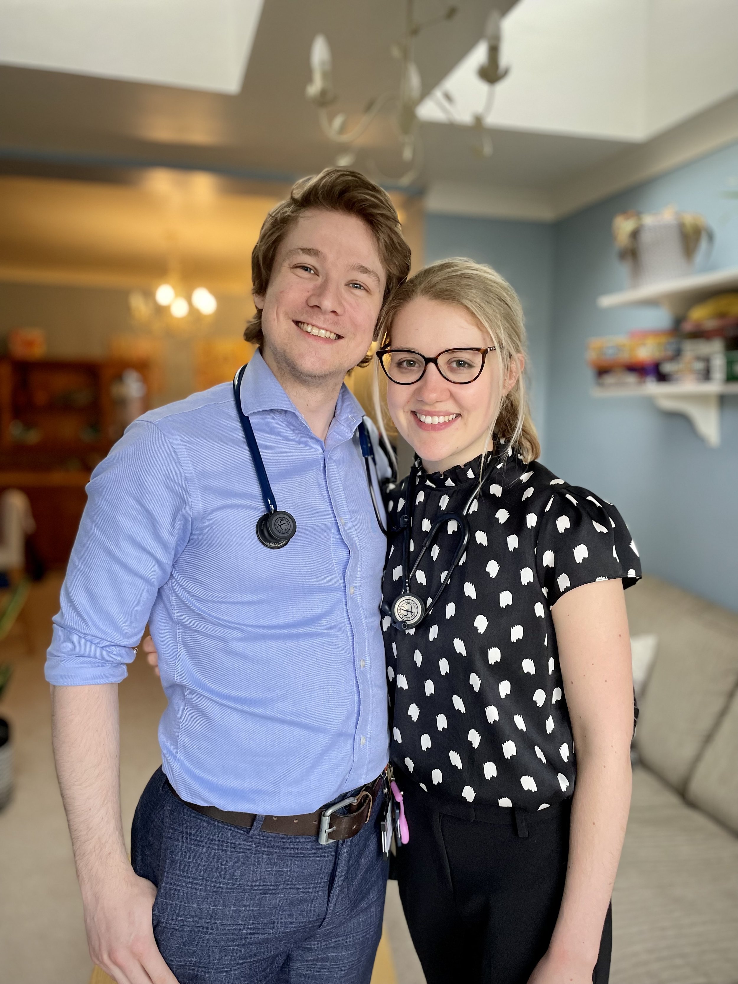 Emily & I after our final medical school exams