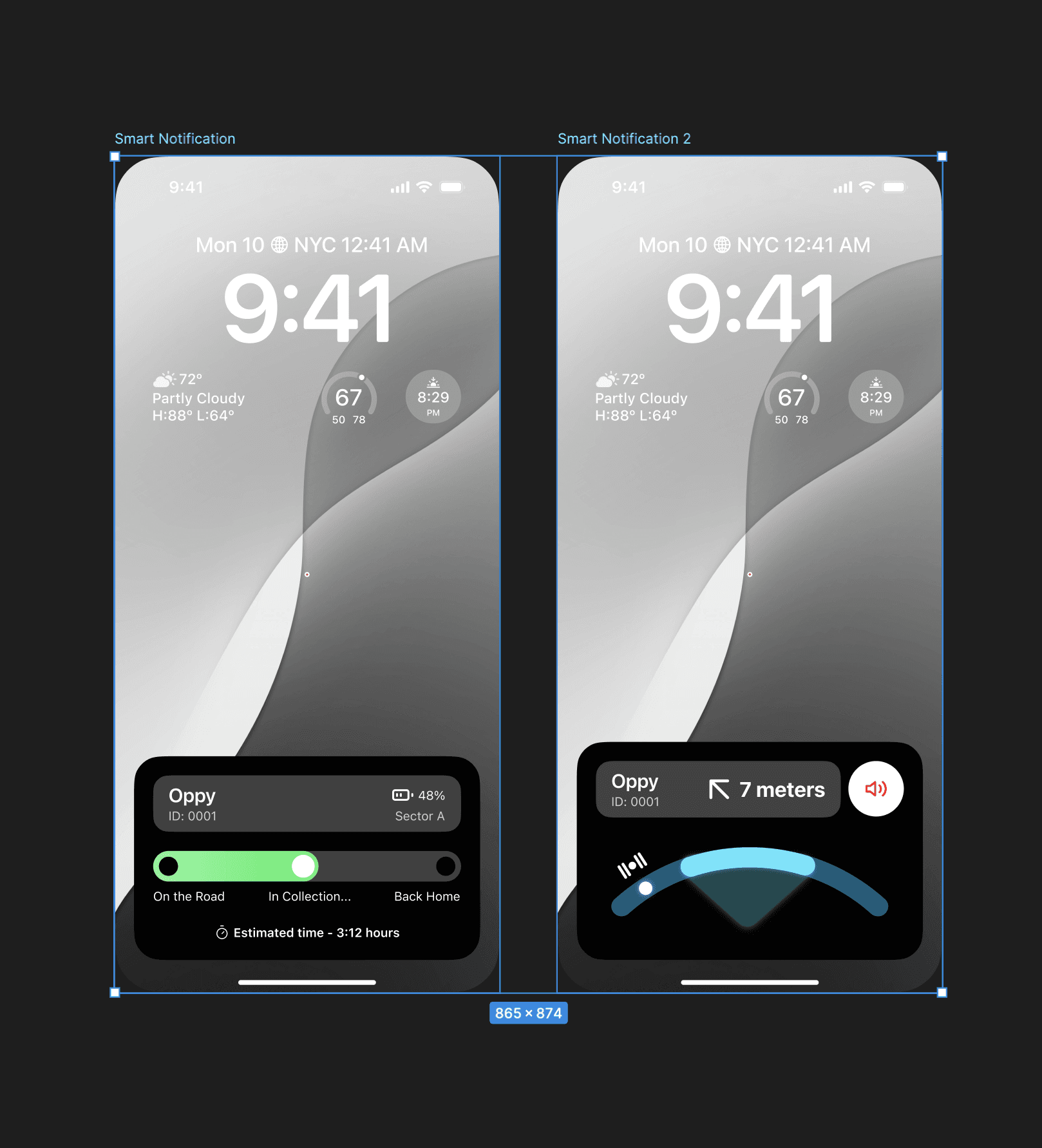 Live lunar notifications