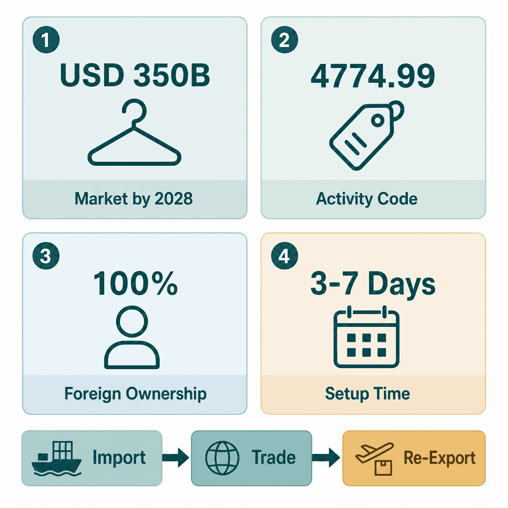 Infographic: Apply for a Used Cloth & Personal Items Trading License in Dubai