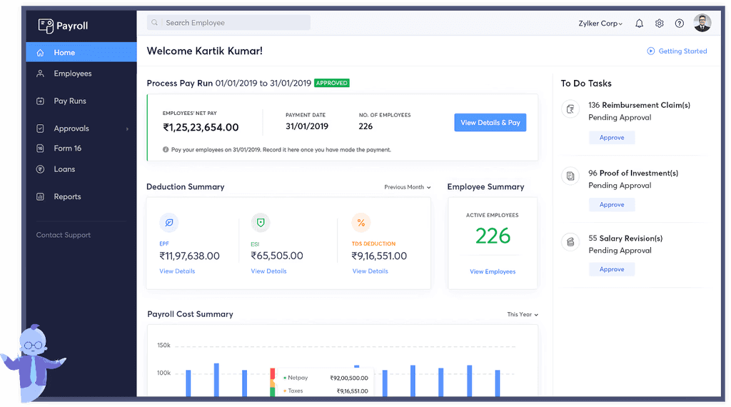 zoho payroll