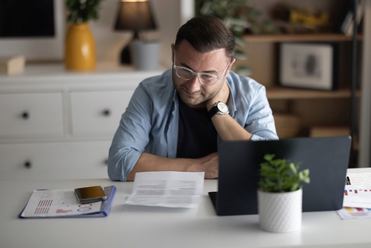 Business owner going through the financials
