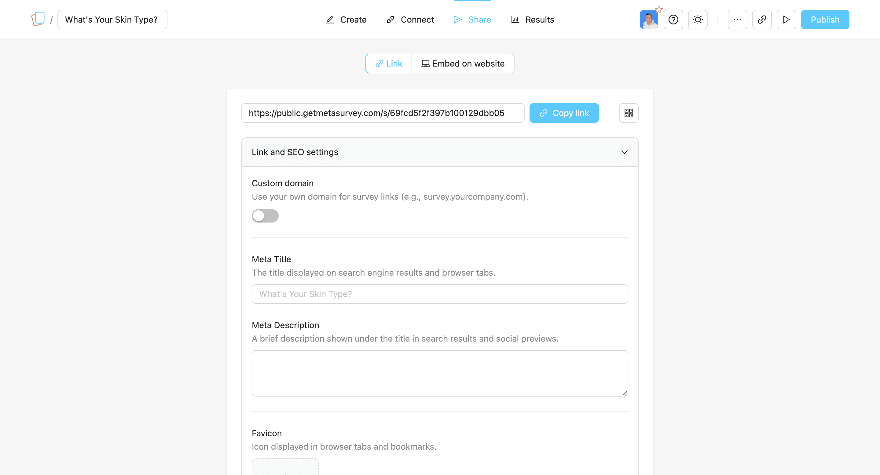 Link & SEO settings