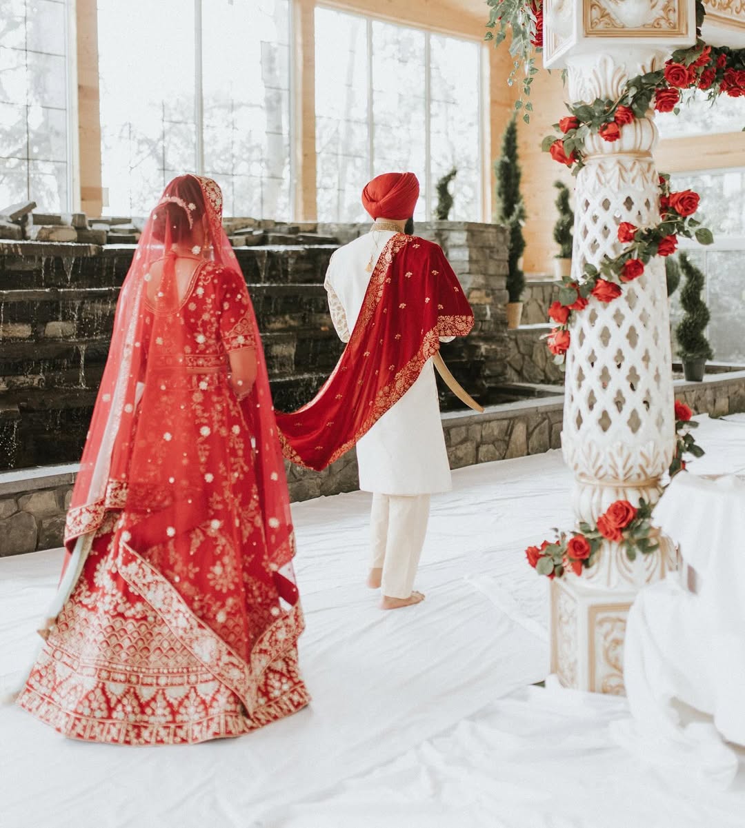 beautiful married couple outdoor