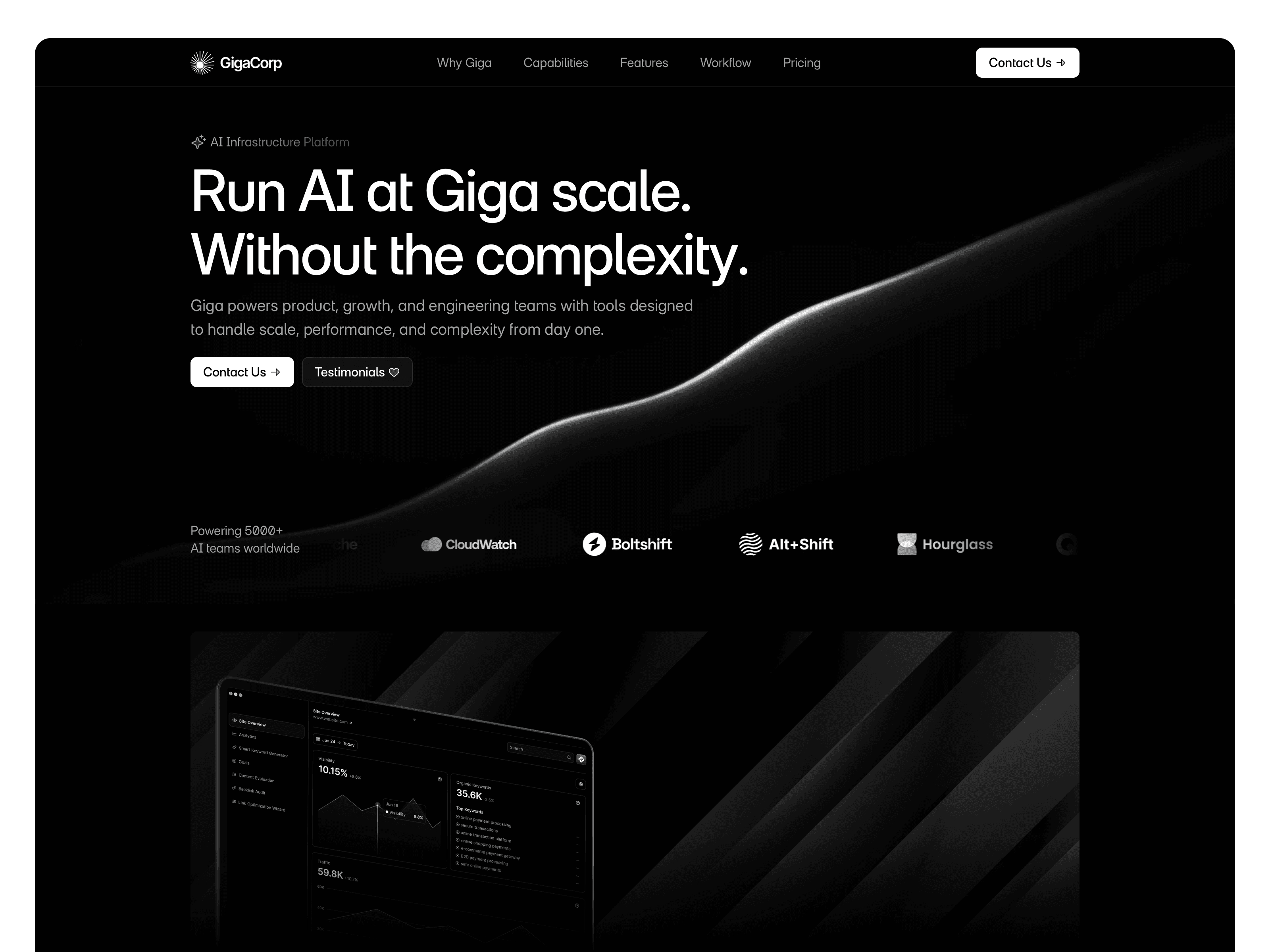 Giga - Free SaaS Framer Template