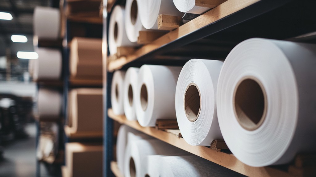 Papier Recycling Zeichen auf einen Papierbogen geprägt