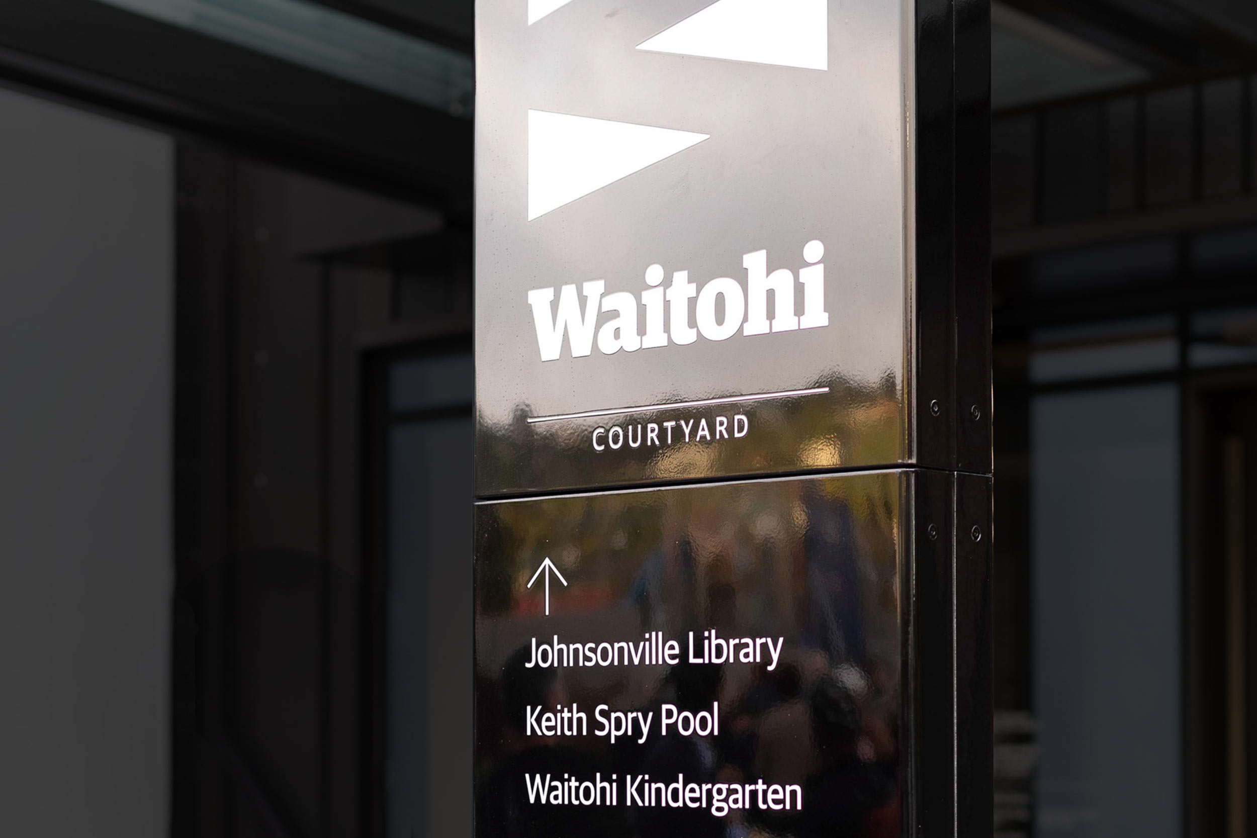 Waitohi Entrance Sign Close-up
