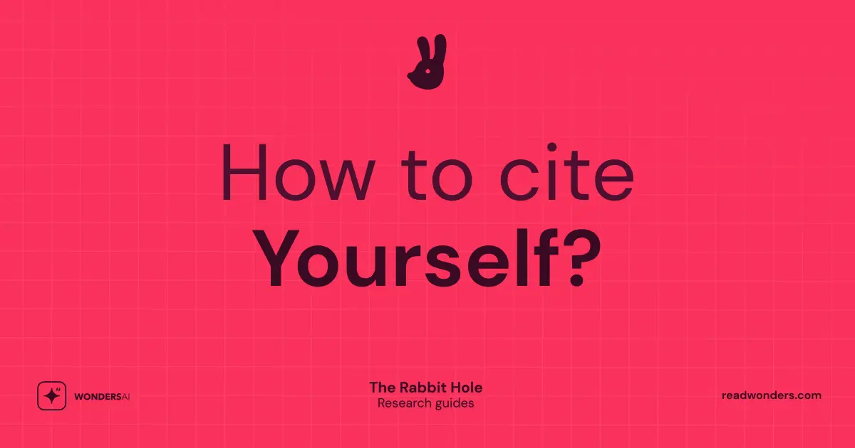 How To Cite Yourself Guide Cover