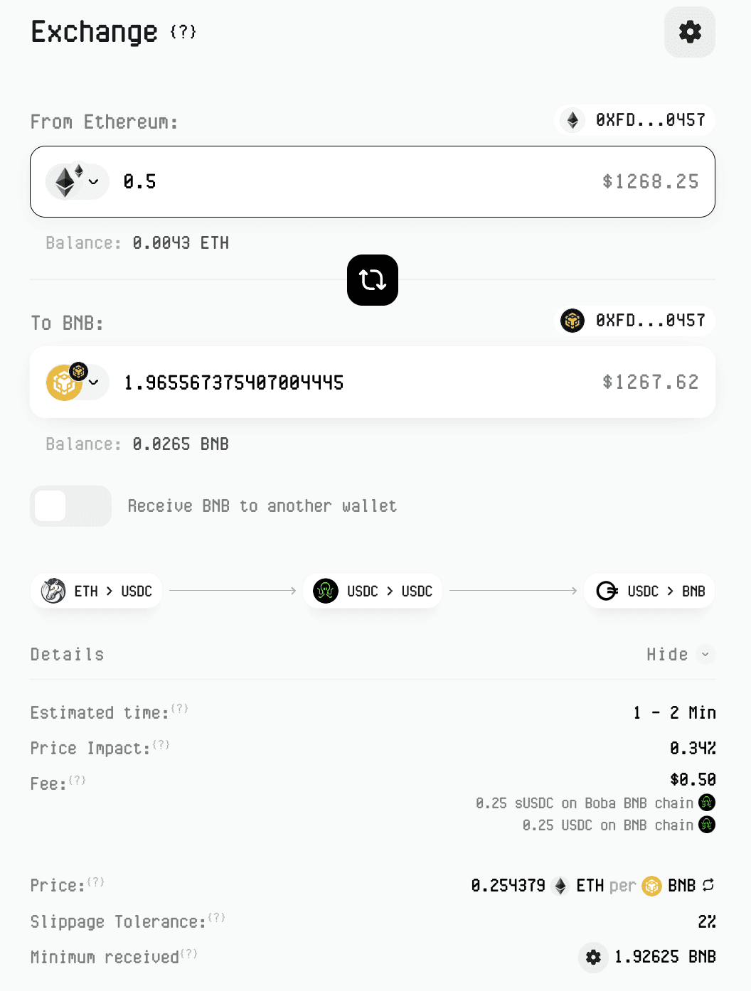 How to Swap ETH to USDC