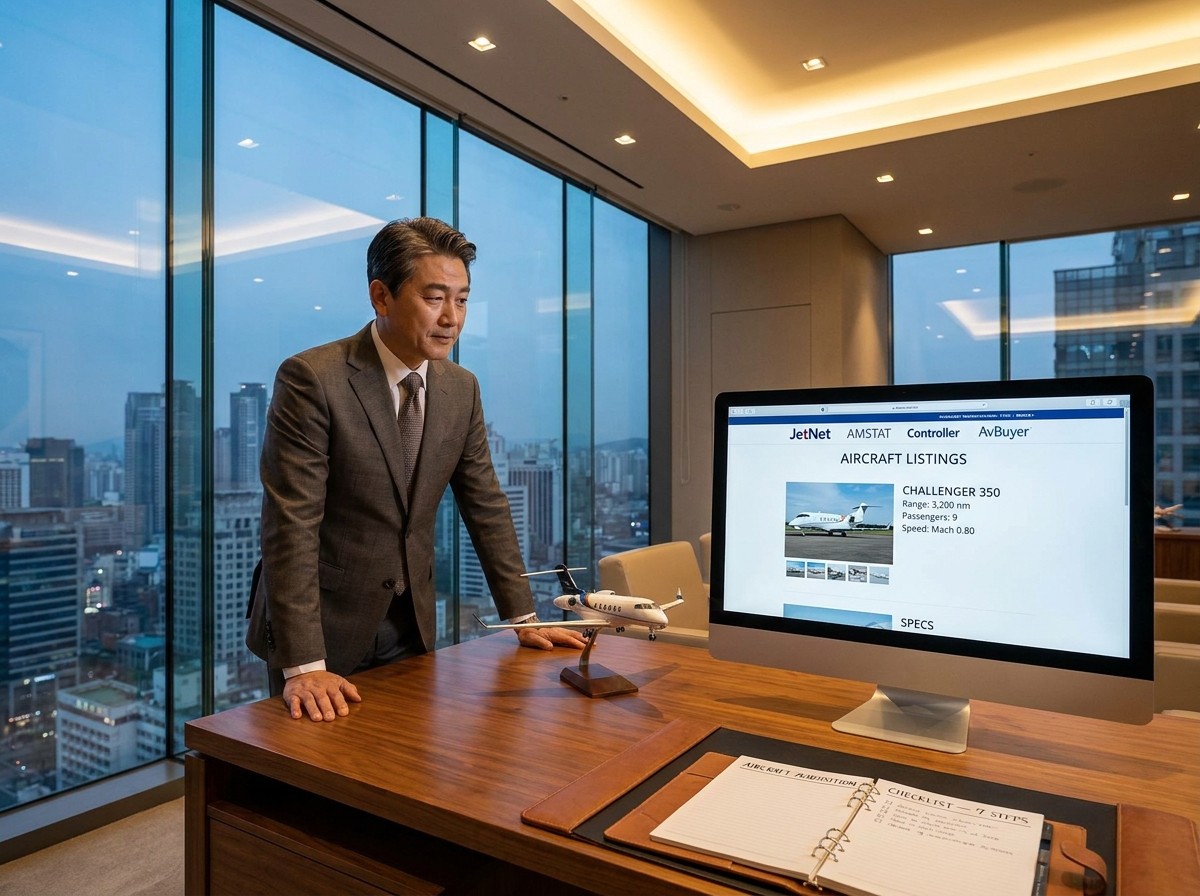 Personal aircraft ownership cost Korea — super-midsize 5-year simulation vs carrier and broker charter
