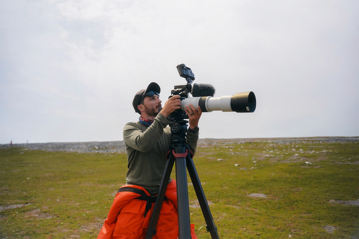 Filmmaker Sam Rose Phillips shoots footage Nuu-chah-nulth territory on Vancouver Island
