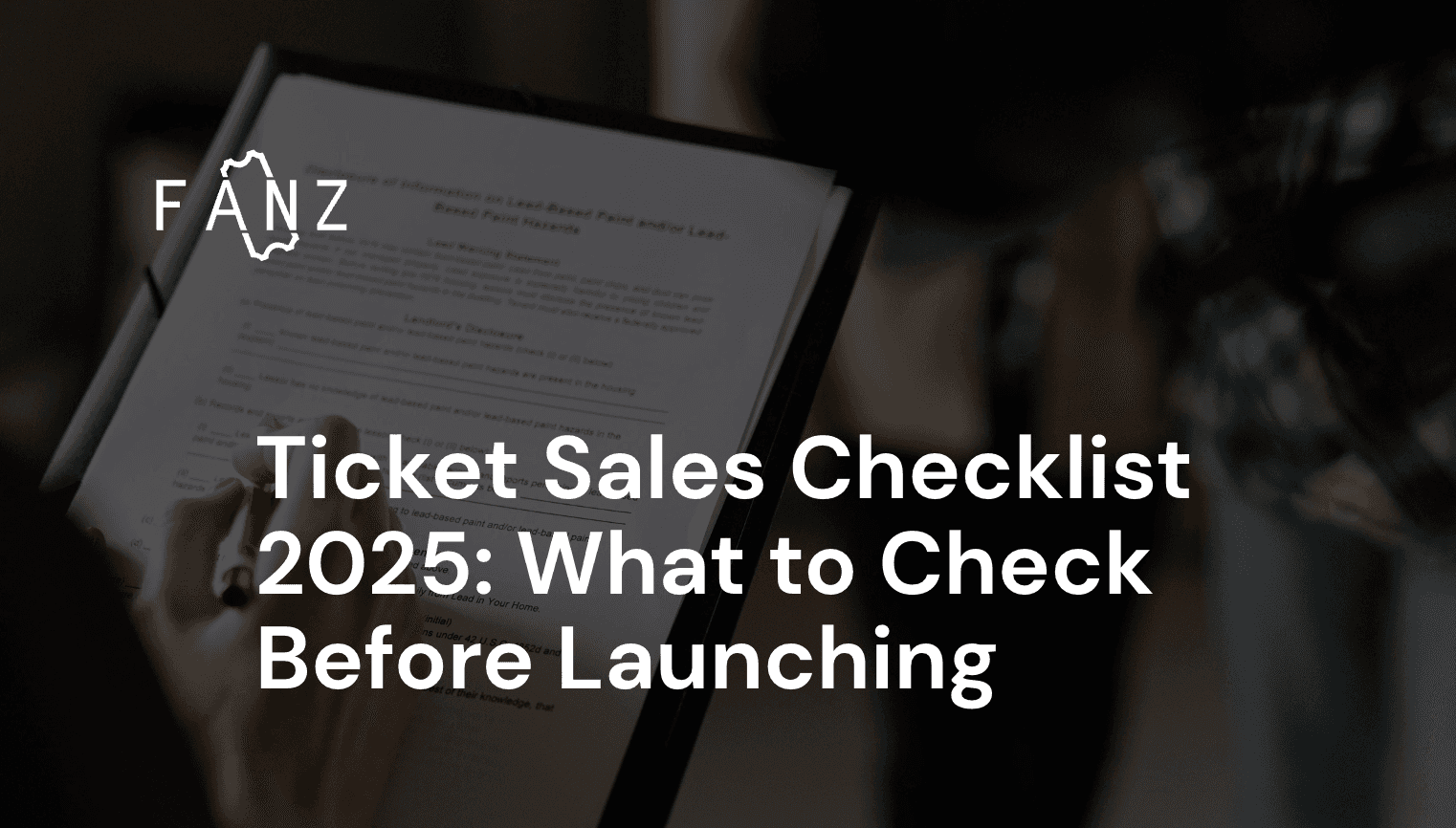 2025 ticket sales checklist