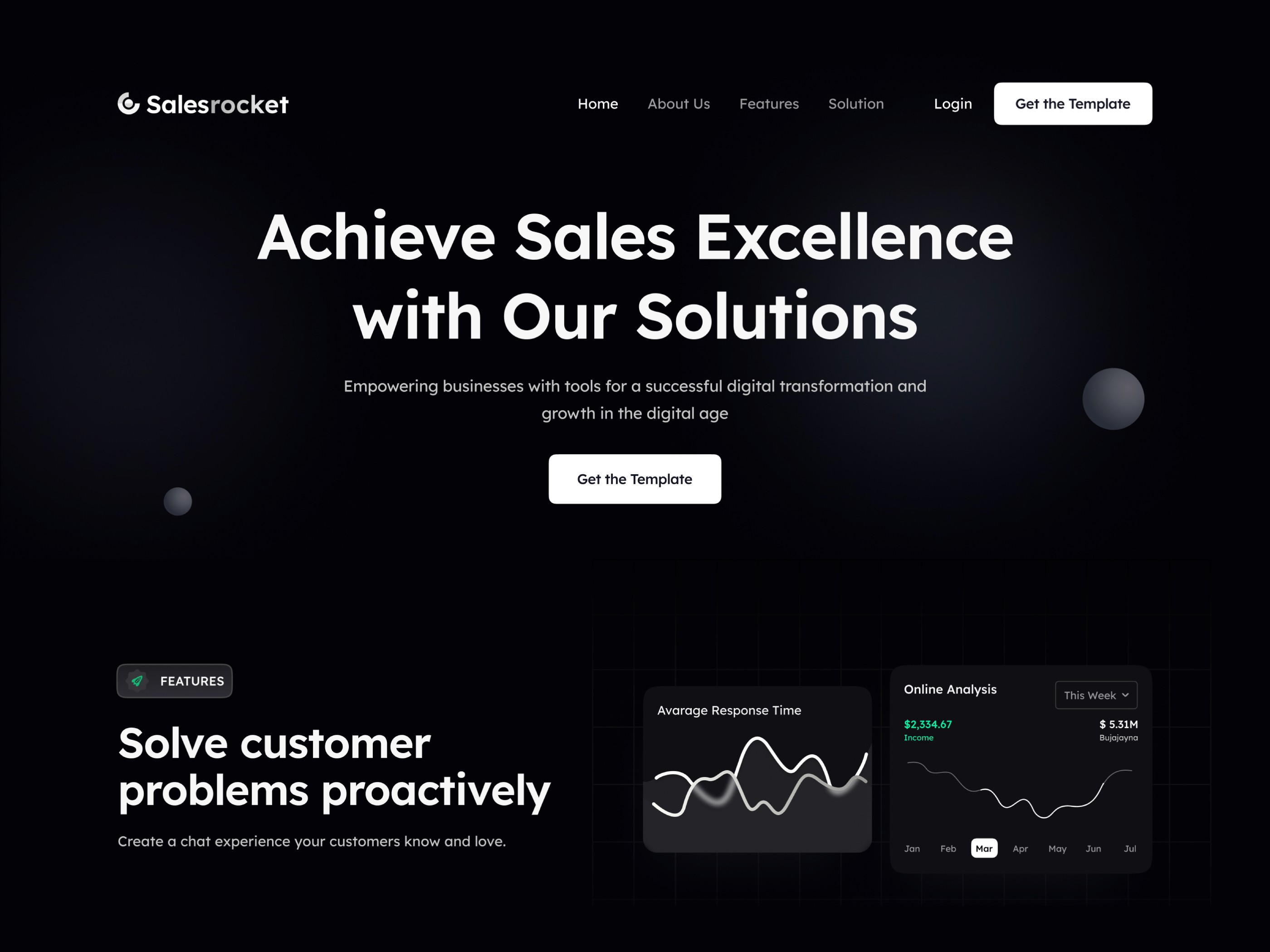 Salesrocket — 极简现代 AI 产品官网设计灵感