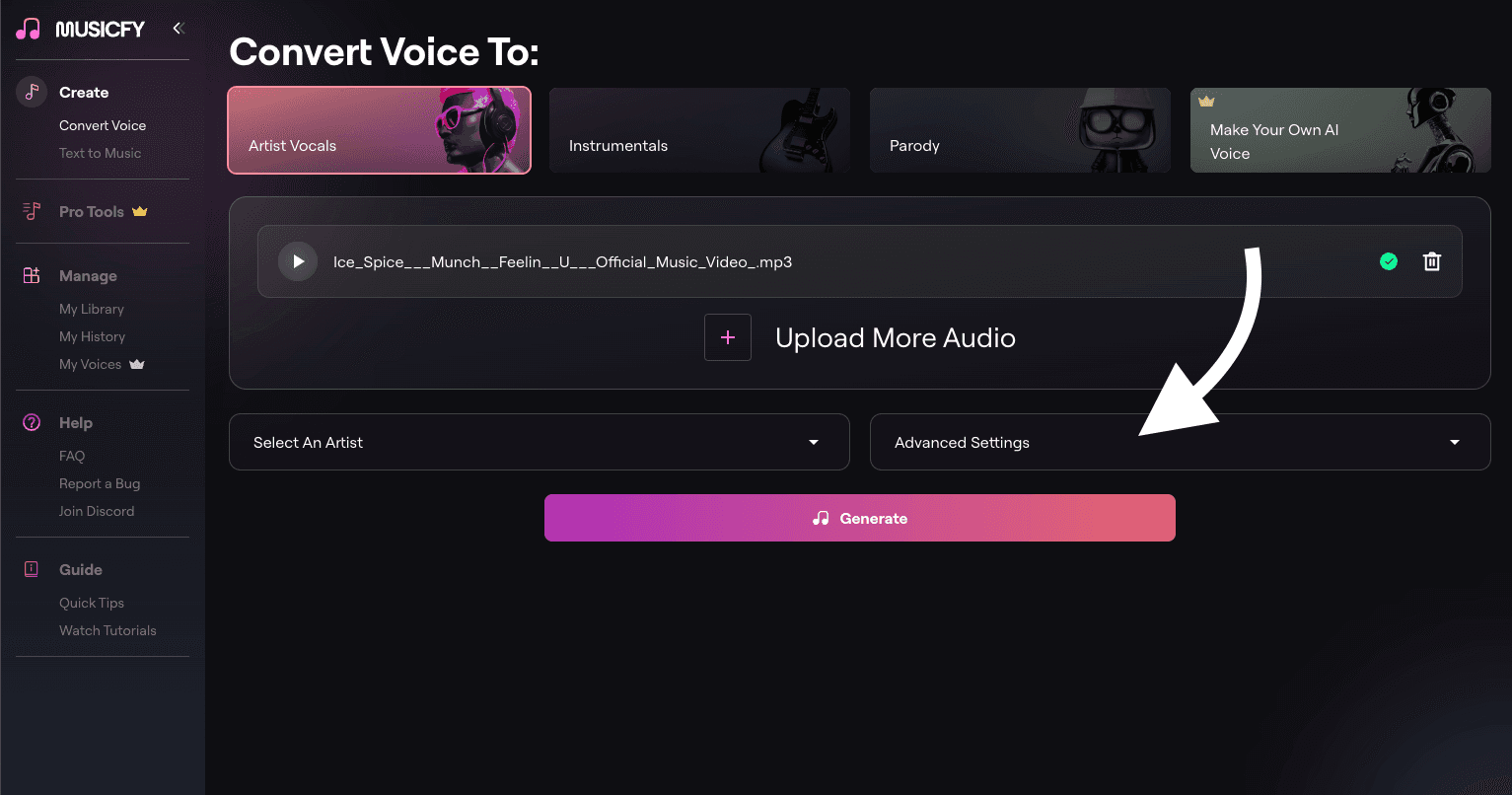 Musicfy AI Voice - Obama Voice Generator