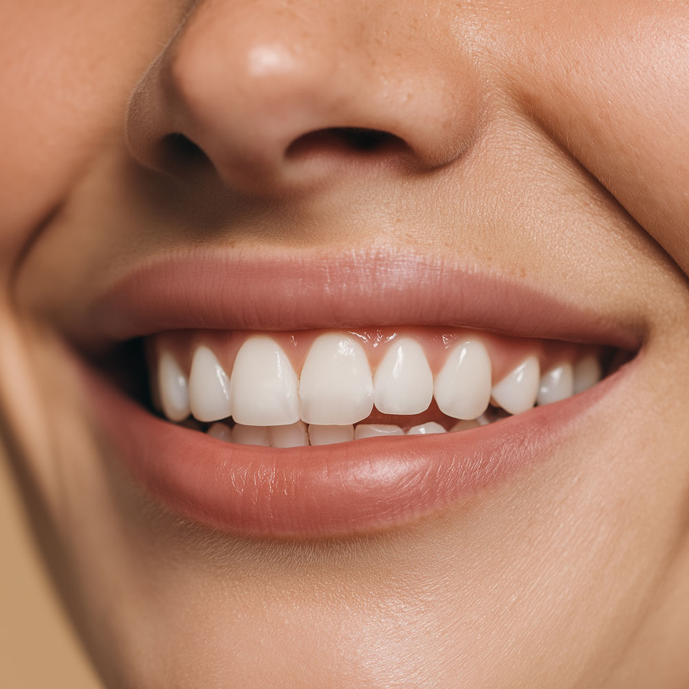 closeup of a womans smile