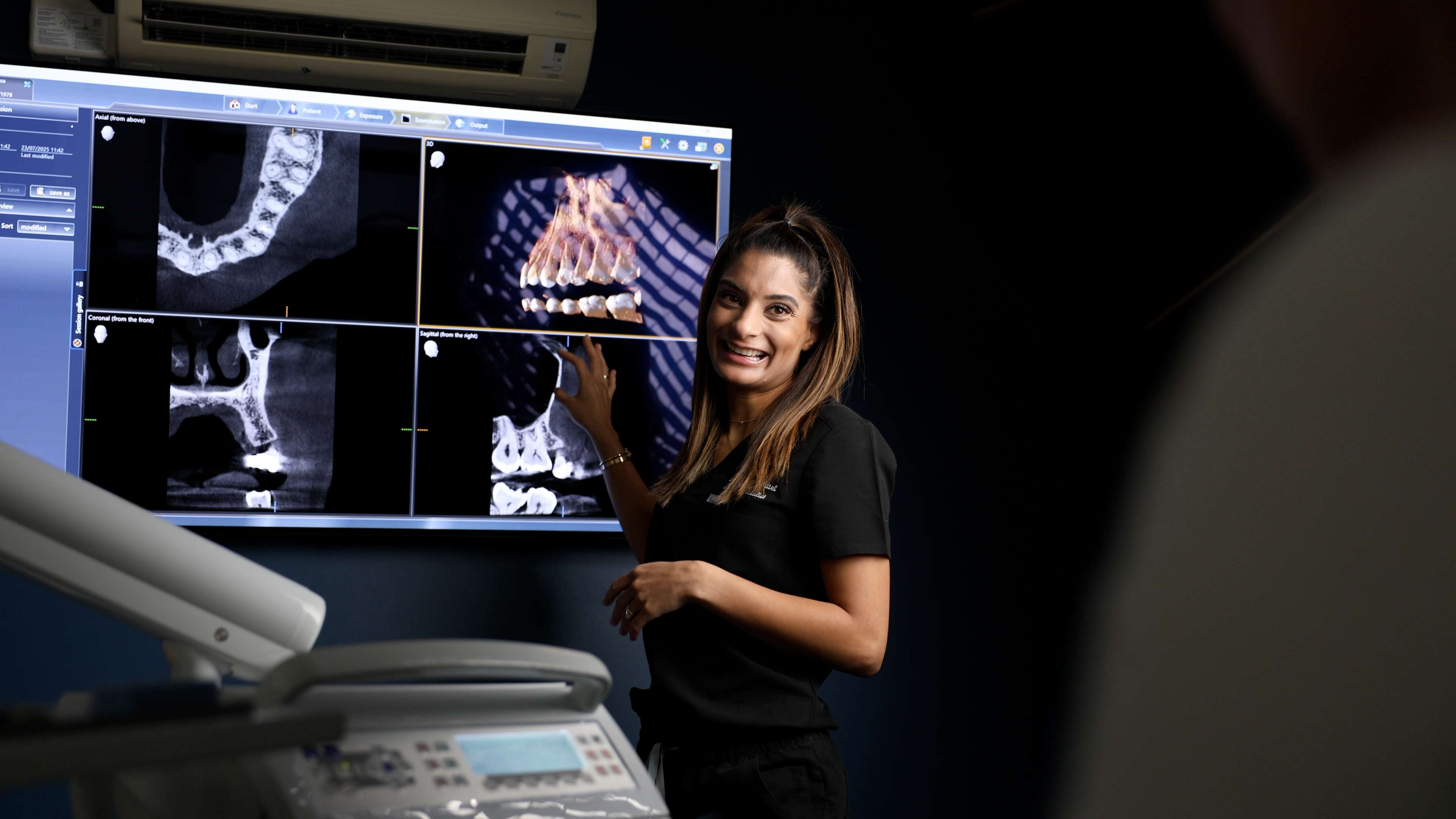 Dr Kreena Patel with X-ray