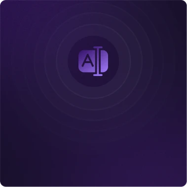 An ID card on a purple background