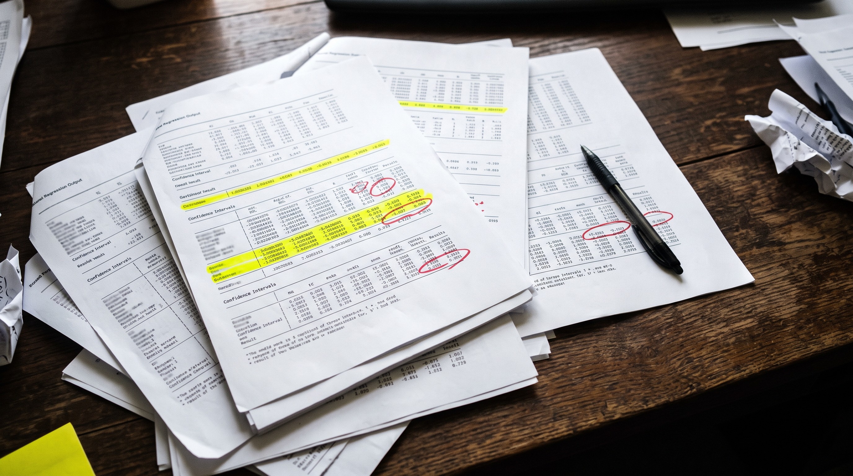 Highlighted regression pages